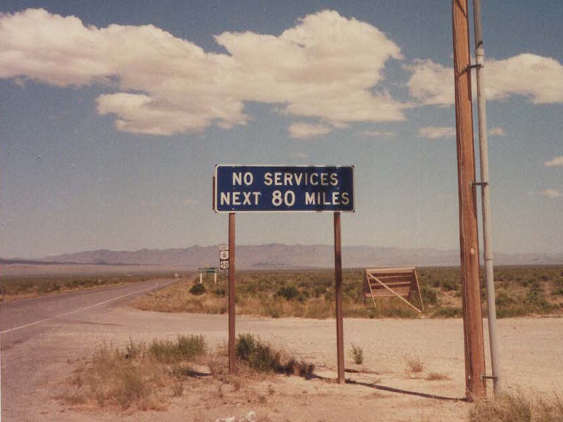 No services next 80 miles